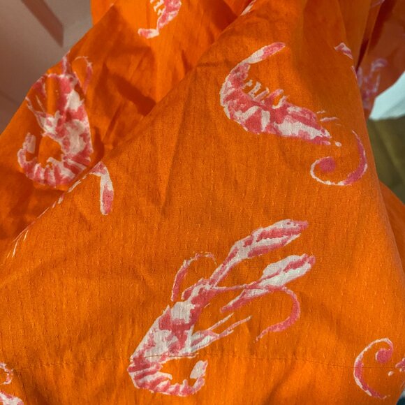 NWT Maeve - Anthropologie - Flirty Wrap Mini Dress LP Crawfish Pattern - Picture 6 of 8